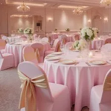 VEVOR 50 Pcs Pink Chair Covers, Polyester Spandex Chair Cover, Stretch Slipcovers for Wedding Party Dining Banquet Flat-Front Chair Covers, Fits Chair Measures up to 17.72 x 18.11 x 30.31 inch