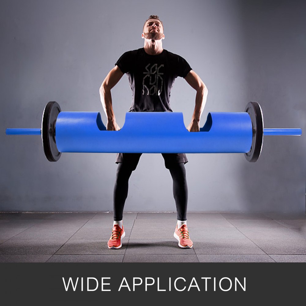 VEVOR 8" Dia Steel Strength Log Bar, 700 Lbs Capacity Barbell Bar, Blue Bench Press Bar with Comfortable Neutral Handle for Weightlifting Powerlifting and Competition
