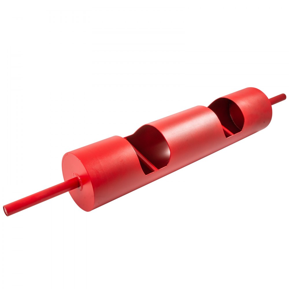 VEVOR 8" Dia Steel Strength Log Bar, 700 Lbs Capacity Barbell Bar, Red Bench Press Bar with Comfortable Neutral Handle for Weightlifting Powerlifting and Competition