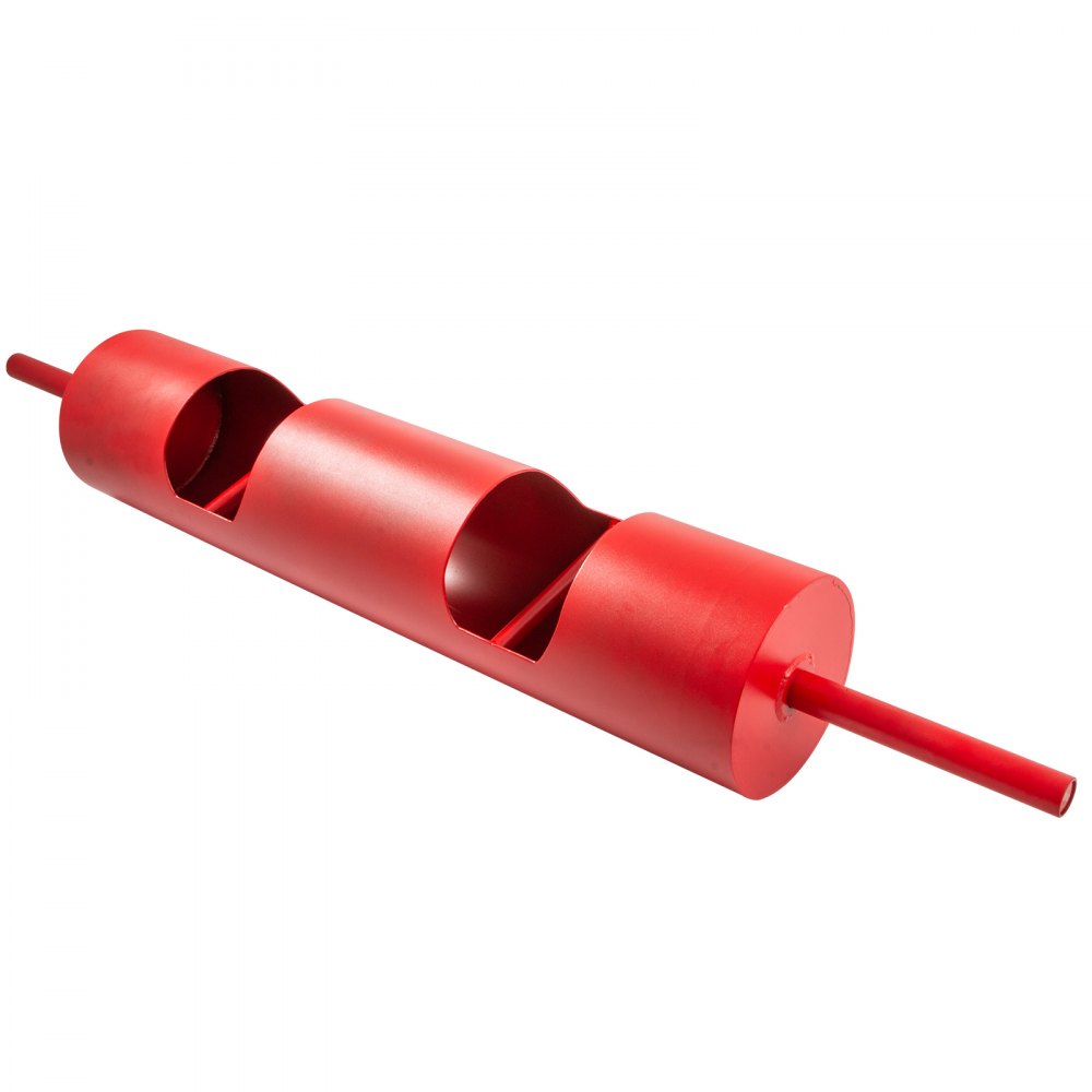 VEVOR 8" Dia Steel Strength Log Bar, 700 Lbs Capacity Barbell Bar, Red Bench Press Bar with Comfortable Neutral Handle for Weightlifting Powerlifting and Competition