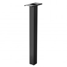 VEVOR Mailbox Post In-Ground Steel Mailbox Post Kit with Plate 43x4x4 in Black