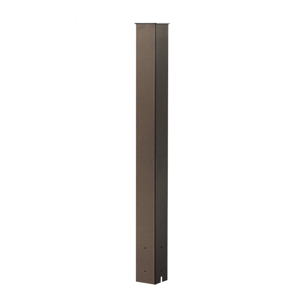 VEVOR Mailbox Post, 43 x 4 x 4 Inches, Steel In-Ground Mounting Mail Box Stand with Powder Coating Surface, Heavy Duty Metal Post Sleeve Kit for Outside Curbside Residential Use, Easy Install, Bronze