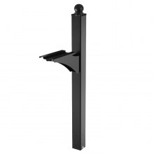 VEVOR Mailbox Post In-Ground Aluminum Mailbox Post Kit with Plate 56x4x4in Black