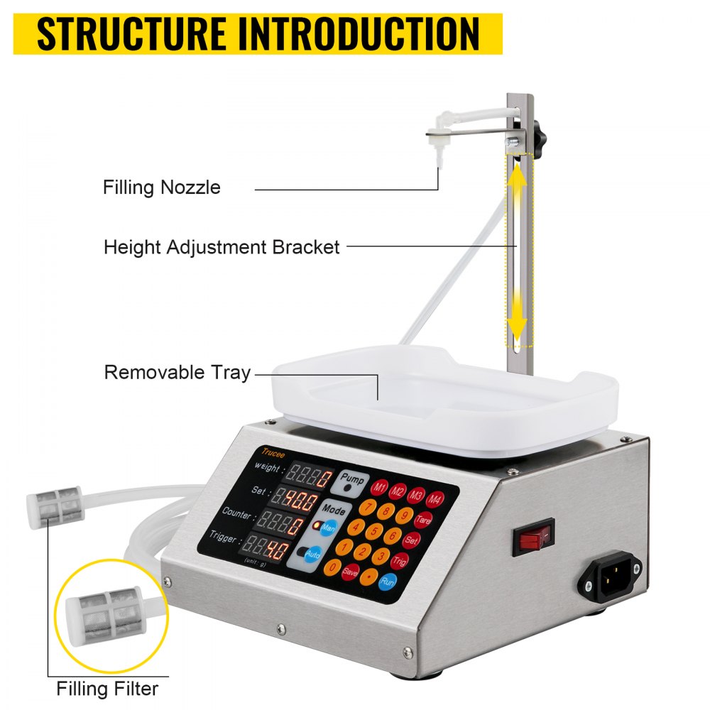 VEVOR Weighing Filling Machine Digital Liquid Filling Machine 100g Capability