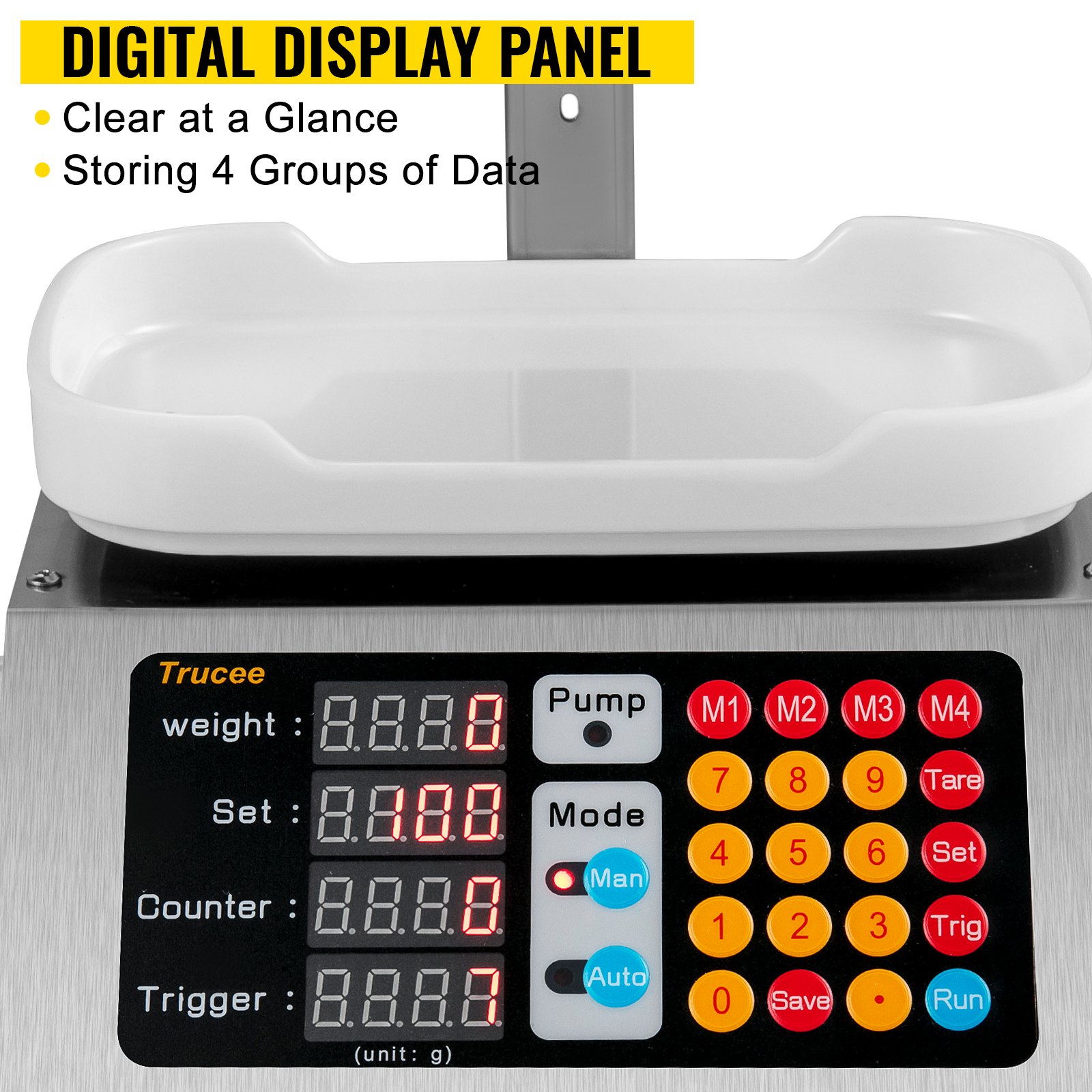 VEVOR Weighing Filling Machine Digital Liquid Filling Machine 100g Capability