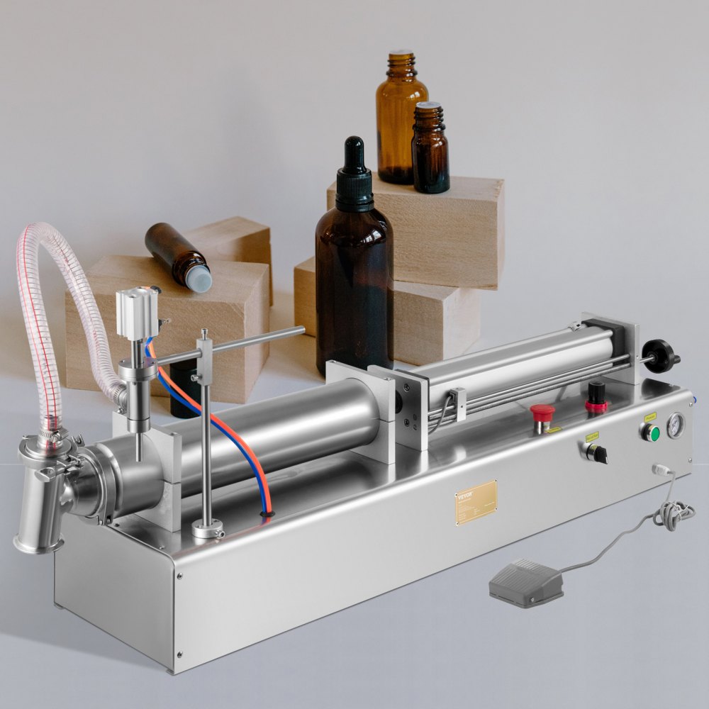 VEVOR 100-1000ml Pneumatic Liquid Filling Machine Single Head Piston Filler