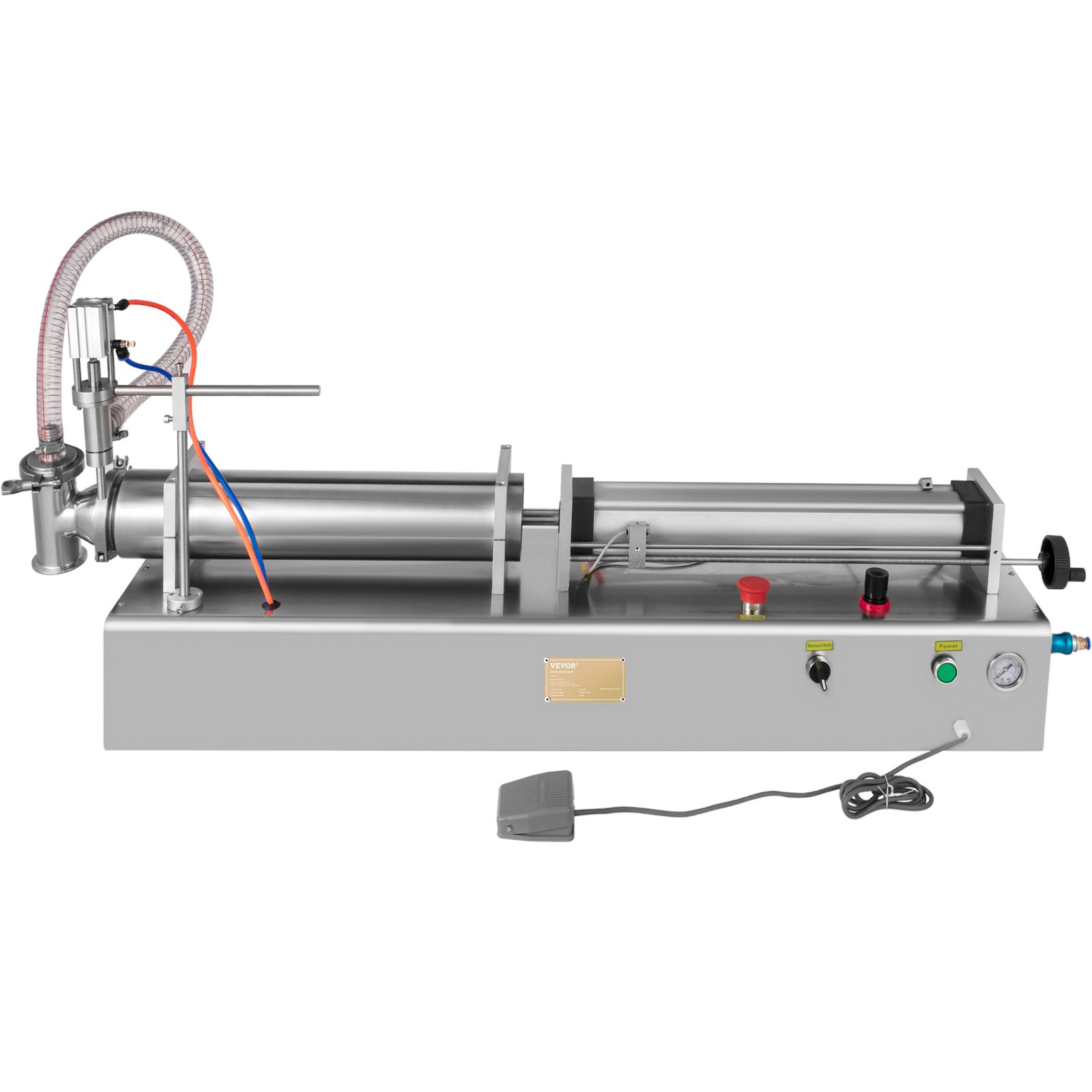 VEVOR 100-1000ml Pneumatic Liquid Filling Machine Single Head Piston Filler