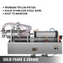 VEVOR Pneumatic Filling Machine 1000-5000ml, Liquid Filler Machine Horizontal, Automatic Liquid Filling Single Head, Liquid Filling Machine Stainless Steel Frame for Various Liquids