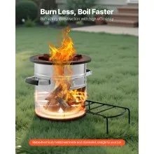 VEVOR Camping Rocket Stove Wood Burning Portable Rocket Stove with Carrying Bag