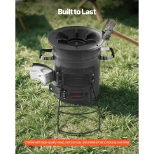 VEVOR Camping Rocket Stove Wood Burning Portable Rocket Stove with Double Door