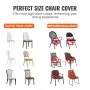 VEVOR Stretch Spandex Folding Chair Covers, Universal Fitted Chair Cover, Removable Washable Protective Slipcovers, for Wedding, Holiday, Banquet, Party, Celebration, Dining (30PCS Black)