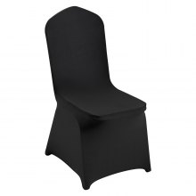 VEVOR Stretch Spandex Folding Chair Covers, Universal Fitted Chair Cover, Removable Washable Protective Slipcovers, for Wedding, Holiday, Banquet, Party, Celebration, Dining (50PCS Black)