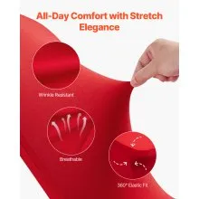 VEVOR 50 Pcs Red Chair Covers, Polyester Spandex Chair Cover, Stretch Slipcovers for Wedding Party Dining Banquet Flat-Front Chair Covers, Fits Chair Measures up to 20.08 x 17.72 x 37.4 inch