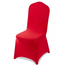 VEVOR 50 Pcs Red Chair Covers, Polyester Spandex Chair Cover, Stretch Slipcovers for Wedding Party Dining Banquet Flat-Front Chair Covers, Fits Chair Measures up to 20.08 x 17.72 x 37.4 inch