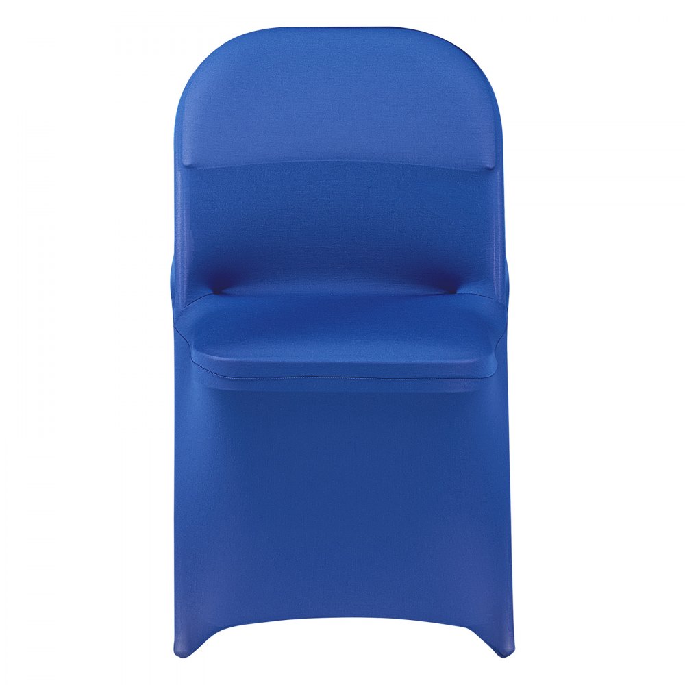 VEVOR 50 Pcs Blue Chair Covers, Polyester Spandex Chair Cover, Stretch Slipcovers for Wedding Party Dining Banquet Flat-Front Chair Covers, Fits Chair Measures up to 17.72 x 18.11 x 30.31 inch