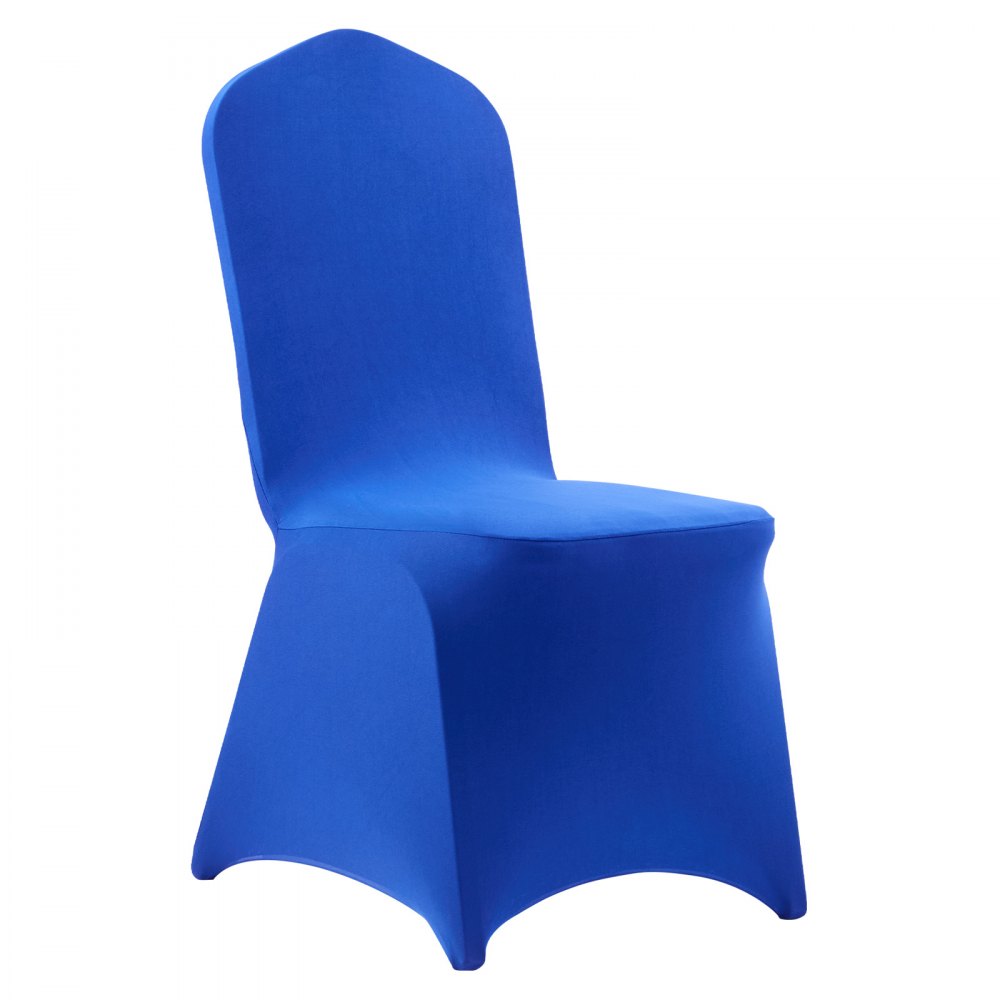VEVOR 50 Pcs Royal Blue Chair Covers, Polyester Spandex Chair Cover, Stretch Slipcovers for Wedding Party Dining Banquet Flat-Front Chair Covers, Fits Chair Measures up to 20.08 x 17.72 x 37.4 inch