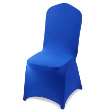 VEVOR 50 Pcs Royal Blue Chair Covers, Polyester Spandex Chair Cover, Stretch Slipcovers for Wedding Party Dining Banquet Flat-Front Chair Covers, Fits Chair Measures up to 20.08 x 17.72 x 37.4 inch