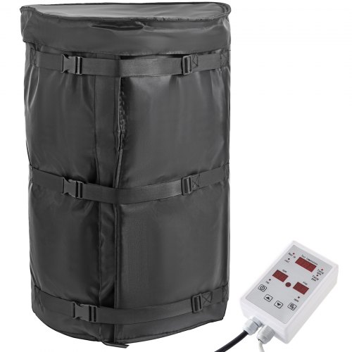 VEVOR Drum Heater, 30 Gal Drum Heater Blanket 145° F Adjustable Oil Pail Heater Band 72inch Barrel Heater with Temperature Controller, Oxford Cloth, Top Cover, for Oil Drum, 750W, 120V