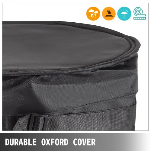 VEVOR Drum Heater Cover,55 Gal Drum Heater Blanket 145° F Adjustable Oil Pail Heater Band 5kg 84inch Barrel Heater with Temperature Controller, Oxford Cloth, Top Cover, for Oil Drum, 1.3KW, 120V