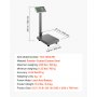VEVOR Computing Digital Platform Scale, 220 lbs Load, 0.04 lbs Accuracy, Electronic Floor Scale with LB/KG, Tare, Price Calculator, AC/DC Power Supply, Fit for Luggage, Shipping, Packages, Postage