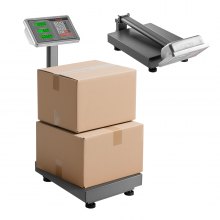 VEVOR Computing Digital Platform Scale, 220 lbs Load, 0.04 lbs Accuracy, Electronic Floor Scale with LB/KG, Tare, Price Calculator, AC/DC Power Supply, Fit for Luggage, Shipping, Packages, Postage