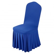 VEVOR 30 Pcs Blue Chair Covers, Polyester Spandex Chair Cover, Stretch Slipcovers for Wedding Party Dining Banquet Flat-Front Chair Covers, Fits Chair Measures up to 20.08 x 17.72 x 37.4 inch