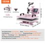 VEVOR Heat Press Machine 12x15 in 5 in 1 with 30oz Tumbler Press T-paidat Pinkki