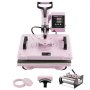 VEVOR Heat Press Machine 12x15 v 5 v 1 s 30oz T-Shirts Tumbler Press Pink