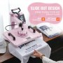 VEVOR Heat Press Machine 12x15 v 8 v 1 s 30oz T-Shirts Tumbler Press Pink