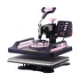 VEVOR Heat Press Machine, 12 x 15 inch, 8 in 1 Heat Transfer Machine with 30 oz Tumbler Press, 360° Swing Away Digital T-Shirt Pressing, Teflon Coating, for T-Shirts/Mugs/Hats/Plates, Black+Pink