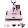 VEVOR Heat Press Machine 15x15 v 5 v 1 s 30oz T-Shirts Tumbler Press Pink