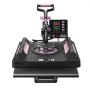 VEVOR Heat Press Machine 15 x 15 Inch 8 in 1 Heat Transfer Machine Black, for T-Shirts/Mugs/Hats/Plates, with 30 oz Tumbler Press, 360° Swing Away T-Shirt Pressing, Digital Control, PTFE Coating