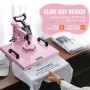 VEVOR Heat Press Machine, 15 x 15 inch, 8 in 1 Heat Transfer Machine with 6-30 oz Tumbler Press, 360° Swing Away T-Shirt Pressing, Digital Precise Control, for T-Shirts/Mugs/Hats/Plates, Pink