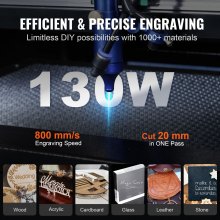 VEVOR 130W CO2 Laser Engraver Engraving Carving Print Machine 900x1400mm Workbed