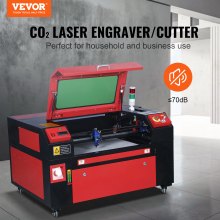 VEVOR 60W CO2 laserový gravírovací stroj na gravírovanie rezbársky tlačový stroj 400x600 mm Pracovná plocha