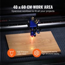 VEVOR 60W CO2 Laser Engraver Engraving Carving Print Machine 400x600 mm Workbed