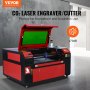 VEVOR 80W CO2 laserový rytec Gravírovací řezbářský tiskový stroj 500x700 mm Pracovní plocha