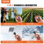 VEVOR Handheld Anemometer, -10℃ to 45℃, Digital Wind Speed Meter Gauge with LED Backlight Screen, Measures Wind Velocity Wind Temperature Air Flow Wind Chill, for Sailing Surfing Drone Flying HVAC