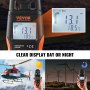 VEVOR Bluetooth Handheld Anemometer, 14℉-140℉, Digital Wind Speed Meter Gauge with LED Backlight Screen, Measures Wind Velocity Wind Temperature Air Flow Wind Chill, for Surfing Drone Flying HVAC