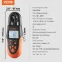 VEVOR Bluetooth Handheld Anemometer, 14℉-140℉, Digital Wind Speed Meter Gauge with LED Backlight Screen, Measures Wind Velocity Wind Temperature Air Flow Wind Chill, for Surfing Drone Flying HVAC