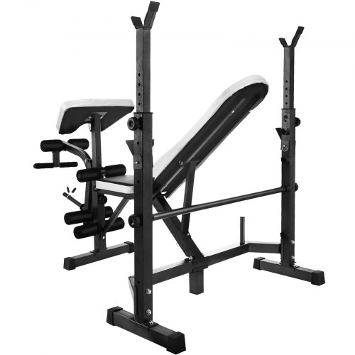 Multi Station Weight Bench Press Leg Curl Home Gym Weights Equipment Adjustable