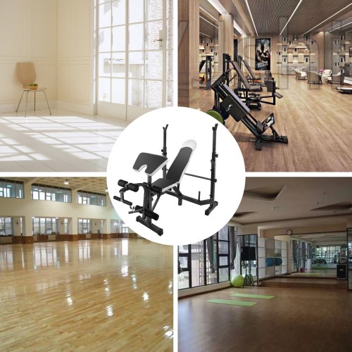 Multi Station Weight Bench Press Leg Curl Home Gym Weights Equipment Adjustable