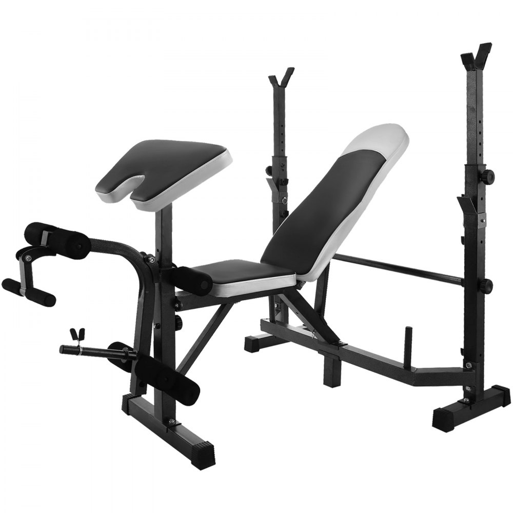 Multi Station Weight Bench Press Leg Curl Home Gym Weights Equipment Adjustable