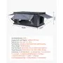 VEVOR Rooftop Tent Hard Shell, 2-3 Person Aluminum Roof Top Tent Hardshell with Tri-Color LED Light, Thick Mattress & 2 Windows, Waterproof Windproof Overland Camping Car Roof Rack for Jeep SUV Pickup