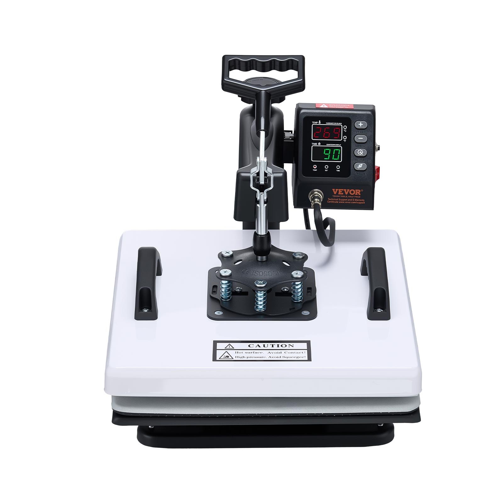 VEVOR Heat Press Machine, 15 x 15 in, 2-in-1 Multifunction, 360° Swing Away, 1200W Double Tube Fast and Even Heating, Digital Precise Control, Sublimation Press Machine for T-Shirts, Hats, Caps