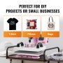 VEVOR Heat Press Machine 12x10in Heat Transfer Machine for T-Shirts Press Pink