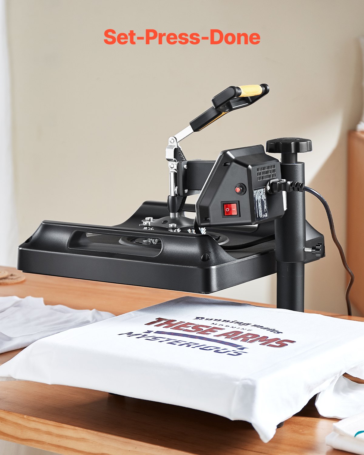 VEVOR Heat Press Machine 8 in 1 Combo, Heat Press 15x15 in, Swing Away T Shirt Printing Machine Digital Control, Multifunction Transfer Machine Sublimation, for T-Shirt Hat Cap Mug Plate, Black