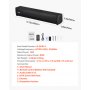 VEVOR Sound Bar for Smart TV, 2.0 Channel, 450 mm Compact Soundbar TV Speakers for Projector, Bluetooth AUX Connection, Remote Control, Easy Setup, 80W Surround Sound System for PC Home Theater Audio