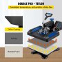 VEVOR Heat Press Machine, 12 x 15 Inches, Fast Heating, 360 Swing Away Digital Sublimation T-Shirt Vinyl Transfer Printer, Canvas Bag, Pillow, Banner, Blue