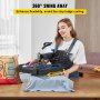 VEVOR heat press machine in use with 360° swing away feature and t-shirt design.